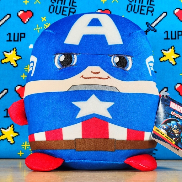Marvel Cuutopia Captain America 8" UltraSoft Stuffed Comic Book Toy Plush NWT - Picture 1 of 6